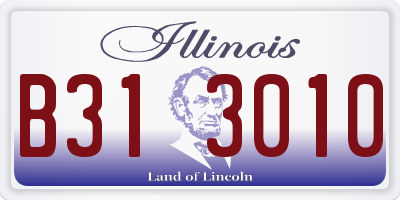 IL license plate B313010