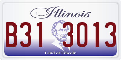 IL license plate B313013