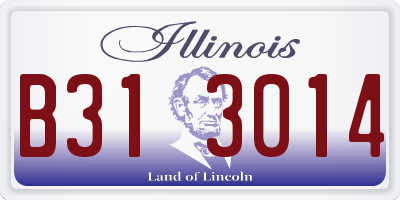 IL license plate B313014