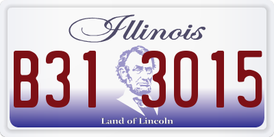IL license plate B313015