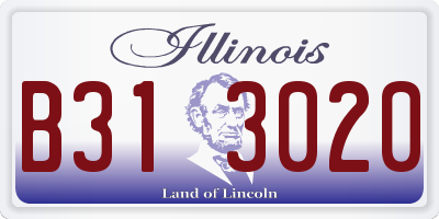 IL license plate B313020