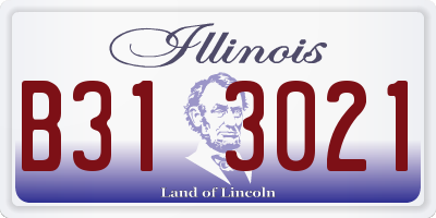 IL license plate B313021