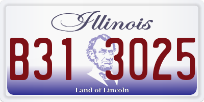 IL license plate B313025
