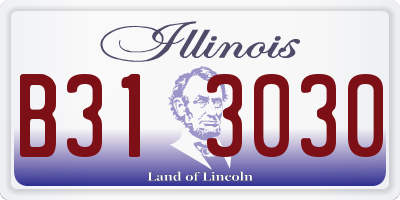IL license plate B313030