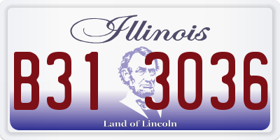 IL license plate B313036