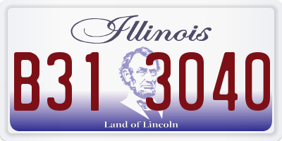 IL license plate B313040