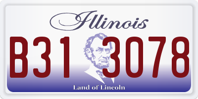 IL license plate B313078