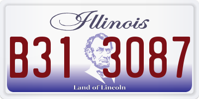 IL license plate B313087