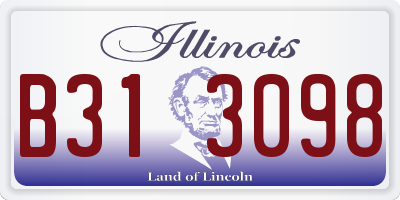 IL license plate B313098