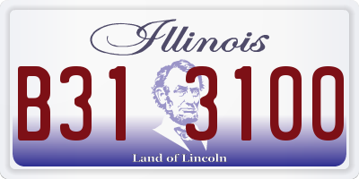 IL license plate B313100