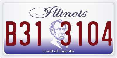 IL license plate B313104