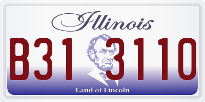 IL license plate B313110