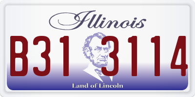 IL license plate B313114