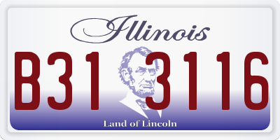 IL license plate B313116