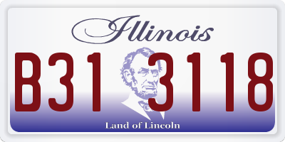 IL license plate B313118