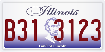 IL license plate B313123