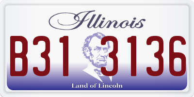 IL license plate B313136