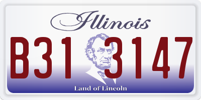 IL license plate B313147