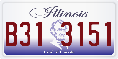 IL license plate B313151