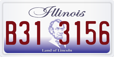 IL license plate B313156