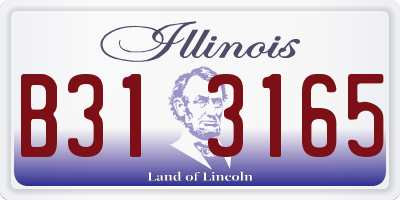 IL license plate B313165