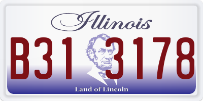 IL license plate B313178