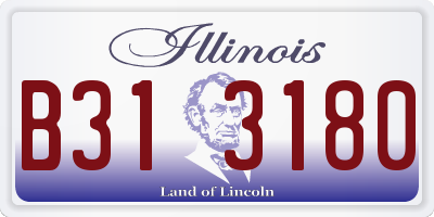 IL license plate B313180