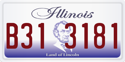 IL license plate B313181