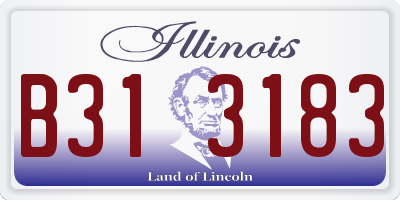 IL license plate B313183