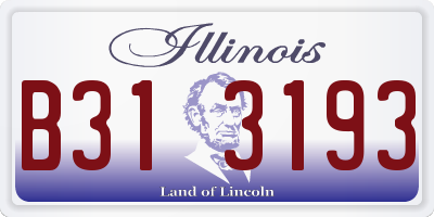 IL license plate B313193