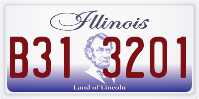 IL license plate B313201