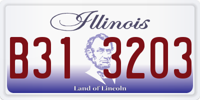 IL license plate B313203