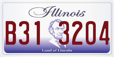 IL license plate B313204