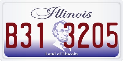 IL license plate B313205