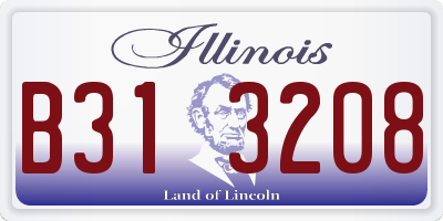 IL license plate B313208