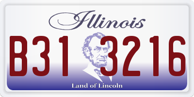 IL license plate B313216