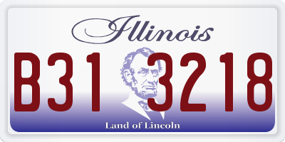 IL license plate B313218