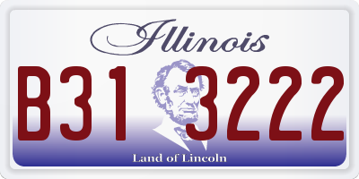 IL license plate B313222