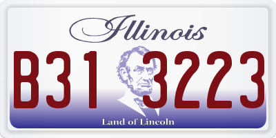 IL license plate B313223