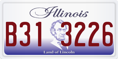 IL license plate B313226