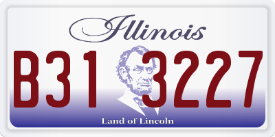 IL license plate B313227