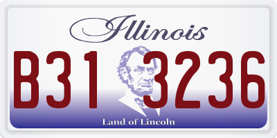 IL license plate B313236