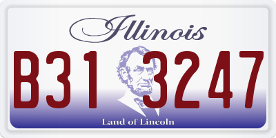 IL license plate B313247