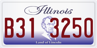 IL license plate B313250
