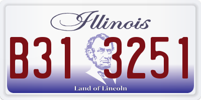 IL license plate B313251