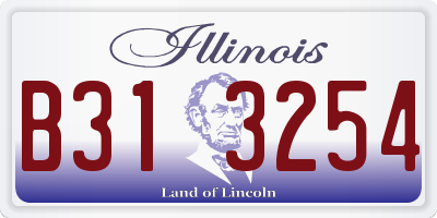 IL license plate B313254