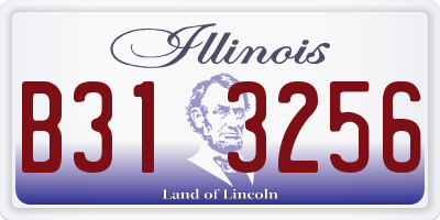 IL license plate B313256