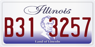 IL license plate B313257