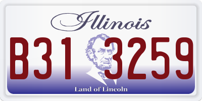 IL license plate B313259