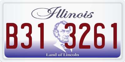 IL license plate B313261
